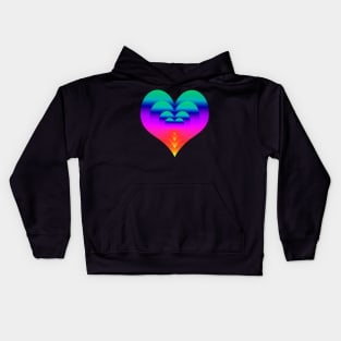 Rainbow Gradient Nested Hearts color pallet 3 Kids Hoodie